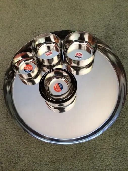 Steel Thali Set (5 pc)