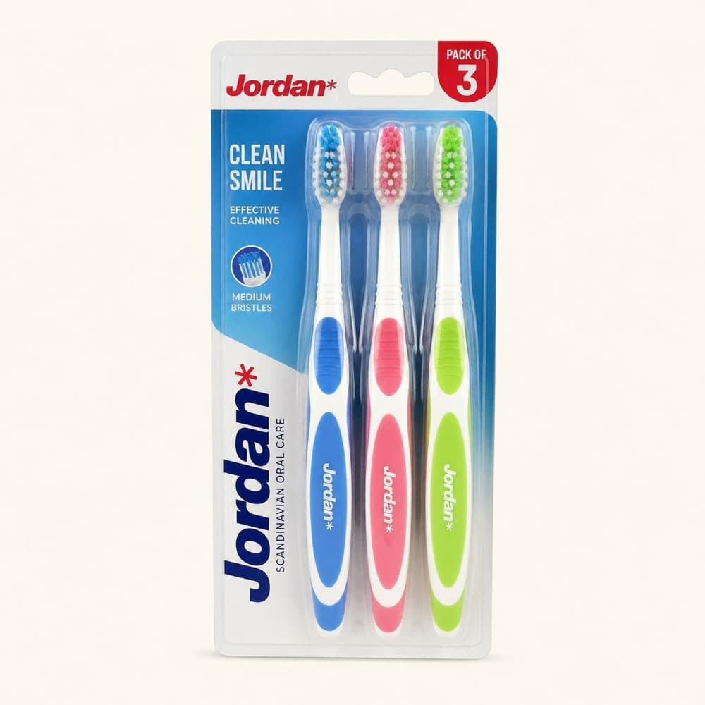 Jordan Clean Smile Toothbrush (Pack of 3)